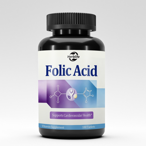 Comprimés d'acide folique (vitamine B9) en marque blanche OEM/ODM, supplément d'acide folique 800 mcg favorisant la santé cardiovasculaire - Product Image 1
