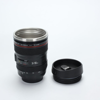 Tasse à café personnalisée sans BPA en acier inoxydable avec objectif de caméra à double paroi