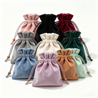 Sac à poussière en velours écologique OEM avec cordon de serrage, emballage cadeau personnalisé avec logo, pochette de rangement réutilisable, multicolore