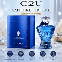 Parfum pour homme C2U Sapphire OEM, logo personnalisé, marque privée, vente en gros, 75 ml, boisé épicé, EDP