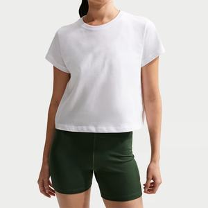 Factory Custom Summer Women Tshirts Cotton Crew <b>Neck</b> Crop <b>Top</b> Women Tshirt High Quality Print logo Loose for Women - Product Image 4