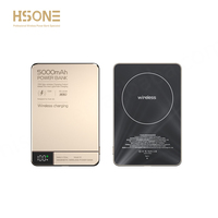 HSONE Power Bank Ultra Mince en Alliage d'Aluminium 5000mAh 15W Charge Rapide Support Magnétique 2-en-1 Affichage LED Type-C Universel