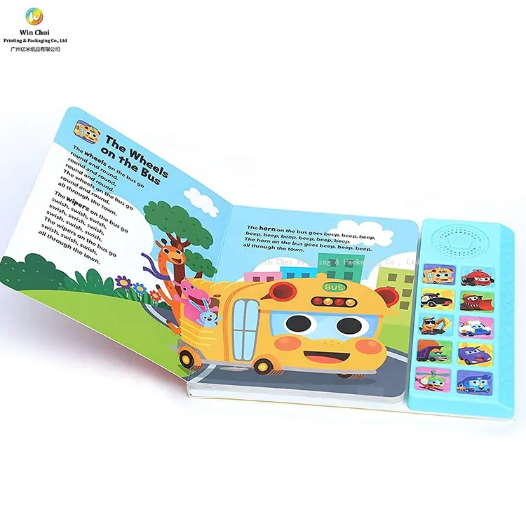 2022 Custom New Year Music Printing Sound Board Book Gift Print on Demand For Kids