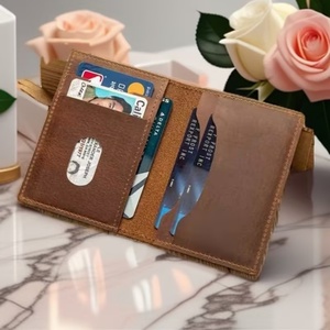For Boshiho Customized Crazy Horse Leather <b>Wallet</b> for Men Vintage Style Short Card Holder Open Closure Creative Gift for Him Her - Product Image 5