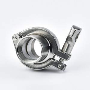 Abrazadera de Acero Inoxidable de Grado Sanitario 304 de Instalación Rápida Dingyue, Clip de 4 Puntos con Rosca Interna, Mandril de Rosca Interna - Product Image 2