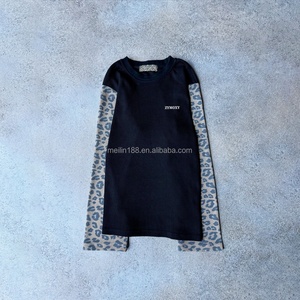 <b>Patchwork</b> Leopard Design Waffle Knit Long Sleeve High Quality Street Wear Custom Cotton Slim Waffle Thermal Long Sleeve <b>Shirt</b> - Product Image 3