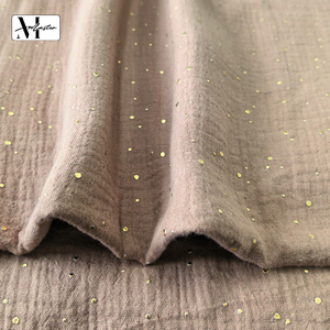 Tissu crêpe double couche en coton peigné biologique certifié GOTS, écologique <span class=keywords><strong>et</strong></span> lourd, pour vêtements <span class=keywords><strong>de</strong></span> bébé <span class=keywords><strong>et</strong></span> textiles <span class=keywords><strong>de</strong></span> maison pour filles - Product Image 1