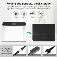 Vente chaude PULUZ Pliable Photo Box PU5064 Mini Studio Box Kit Softbox photo Light box avec 6 accessoires de photographie décors