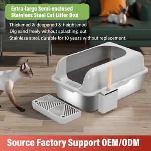 <span class=keywords><strong>Super</strong></span> große Katzen toilette aus Edelstahl für große Rassen wie Maine Coons-Robustes Material, kratz fest, einfache Wartung - Product Image 2