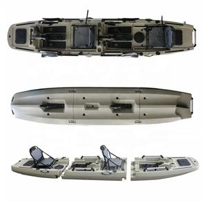 14 قدم شخصين وحدات الصيد قوارب الكاياك <span class=keywords><strong>3</strong></span> قسم دواسة القدم محرك كاياك كوم Pedais مع المروحة - Product Image 6