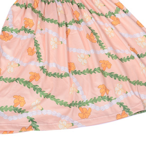 Cd-6-2 Halter Personalizado con Estampado Floral Hawaiano en Algodón, Tirantes Ajustables para Niñas - Product Image 3