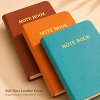 DOMIKEE Petit carnet de poche simple et portable, couverture en simili cuir, bloc-notes avec fermeture adhésive, 98 feuilles A7