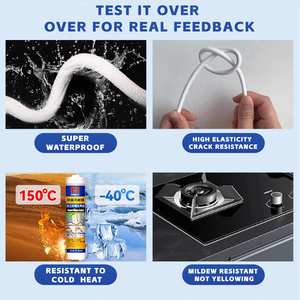 سيليكون محايد شفاف كريستالي 760 سعة 300 مل، مانع تسرب مقاوم للماء، لاصق أكريليك للبناء والبلاط - Product Image 4