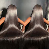 Wig Rambut Asli Virgin Tanpa Lem, Full HD Lace Front, Rambut Vietnam dengan Kutikula Tersusun Rapi, Wig HD Lace Frontal untuk Wanita Kulit Hitam