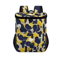 Sac à dos isotherme antivol à fermeture éclair, motif géométrique, pour camping familial en extérieur, fabrication sur mesure, MOQ, fabricant ODM, impression à la demande, pratique
