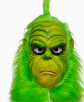 Disfraz de Grinch con Pelo Verde Personalizado, Decoración Navideña para Transmisiones en Vivo, Accesorios Divertidos para Fiestas