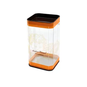 Hộp Xi Lanh Nhựa Tùy Chỉnh Trong Suốt Ống Tròn Trong Suốt Bao Bì PET <span class=keywords><strong>PVC</strong></span> Có Nắp Thiếc - Product Image 1