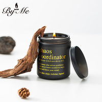 Bougie aromathérapeutique en cire de soja JQ, grand pot en verre, parfum personnalisé, coffret cadeau d'anniversaire pour un parfum au design de tasse à thé personnalisée