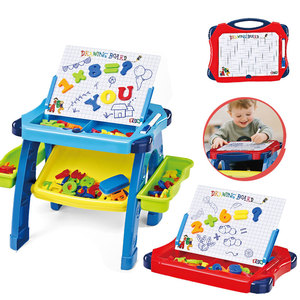 Juguete 3 en 1 para Niños 2025, Pizarra de Dibujo Educativa con Almacenamiento, Números, Letras, Escritorio de Estudio, Mesa de Actividades de Aprendizaje - Product Image 1