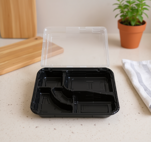 Lonchera Japonesa Bento de 5 Compartimentos, Material PS, Rectangular, Ecológica, Contenedor de Alimentos, Almacenamiento de Cocina, Multifuncional, Estilo Oriental - Product Image 2