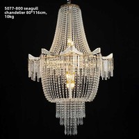 Lustre en fer forgé et cristal acrylique pour mariage, suspension décorative pour hôtel, scène et allée de cérémonie, Chine