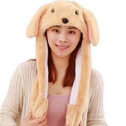 EZBABY Tavşan Cosplay Parti Festivali Stres Giderici Komik Şapka Işıklı ve Hareketli Kulaklar Peluş PP Pamuk Kızlar için - Product Image 3