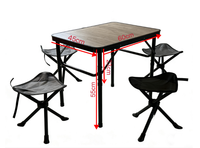 Meubles de salle à manger d'extérieur modernes, table pliante légère en alliage d'aluminium portable pour les voyages, la pêche, le camping, les pique-niques, la plage