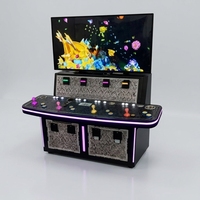 Table de jeu d'arcade de type borne, personnalisable, 65 pouces, pour quatre joueurs, avec jeu de pêche et fonction de jeu de compétences, à monnayeur