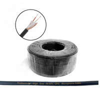 Câble de haut-parleur de haute qualité couvercle de blindage tressé en cuivre câble de microphone DMX XLR rouleau de 100m pour le câblage de scène