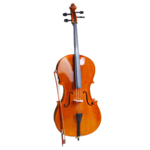 Cello <span class=keywords><strong>acoustique</strong></span> Astonvilla VC-10 pour débutants 4/4 en bois massif finition naturelle pour la pratique des étudiants - Product Image 1