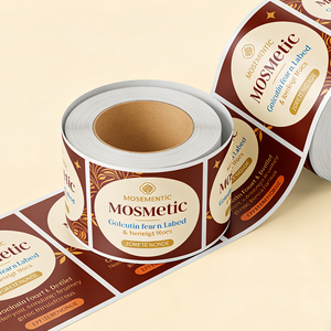Étiquette d'emballage autocollante robuste, résistante aux déchirures et à l'huile, texte personnalisé pour l'étiquetage des sachets de snacks et des aliments en conserve - Product Image 3