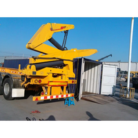 Nouvelle grue montée sur camion de marque chinoise de premier plan Mqg37A, grue pliante de 37 tonnes, remorque porte-conteneurs latérale