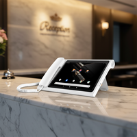 Teléfono de Escritorio Android 4G VoLTE GSM/IP con Video, Pantalla Grande de 10.1 Pulgadas, Teléfono Inalámbrico Inteligente para Comunicación de Oficina