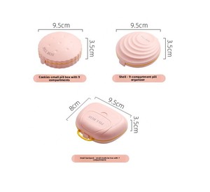 Wholesale Medibox Custom Logo 7-Day Round Pill Organizer PP <b>Material</b> Medicine Tablet <b>Box</b> with Insect - Product Image 2
