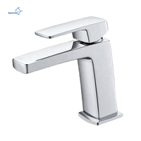 Robinet de lavabo moderne en laiton de luxe à un seul robinet, vente directe d'usine pour hôtels