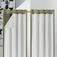 Rideaux occultants 100% polyester, doublures anti-bruit, isolants thermiques, plissés à ruban, lot de 2 panneaux