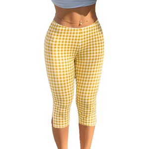 Leggings Capri da Donna a Vita Alta, Pantaloni Yoga 3/4, Aderenti, con Spacco Laterale, per Palestra, Allenamento e Sport - Product Image 6