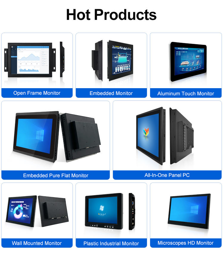 Factory Customizable Industrial LCD Monitor 12.5 Inch IPS Display Full HD Aluminum 1920*1080 Screen Embedded Industrial Monitor