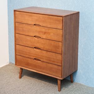 Cómoda Moderna con Acabado en Nogal, 4 Cajones, Mueble <span class=keywords><strong>de</strong></span> Almacenamiento <span class=keywords><strong>de</strong></span> <span class=keywords><strong>Madera</strong></span> Maciza <span class=keywords><strong>para</strong></span> Dormitorio y Sala <span class=keywords><strong>de</strong></span> Estar (Se Acepta OEM) - Product Image 6