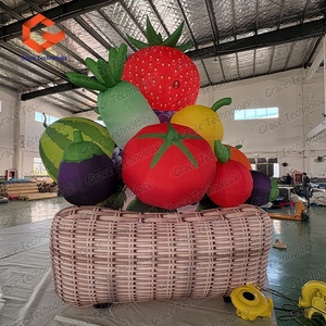 Panier de fruits et légumes gonflable géant, modèle personnalisé, panier de fruits et légumes gonflable pour exposition événementielle - Product Image 6