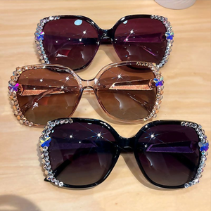 Gafas de Sol Polarizadas con Diamantes y Protección UV400 para Mujer, Montura con Pedrería, Cómodas, Aptas para Miopía, Venta al Por Mayor - Product Image 1