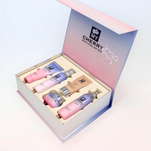 Boîte cadeau magnétique de luxe personnalisée en deux parties, boîte rigide en carton écologique pour bougie, parfum, soin de la peau, ensemble cosmétique, emballage - Product Image 3