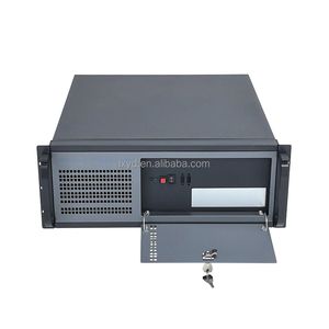 Châssis de contrôle industriel 4U Coque d'ordinateur en nuage Armoire en alliage d'aluminium ATX Panneau latéral monté en rack Fenêtre Ports USB Bureau - Product Image 4