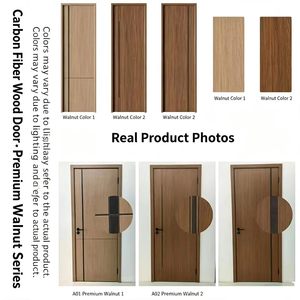 Nouvelles portes en bois à structure carbone-cristal, portes garnies de papier nid d'abeille et portes intérieures en bois à panneaux fendus sur mesure - Product Image 5