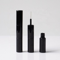 Envase de Doble Cabeza para Rímel, 4 ml, Doble Cavidad, Color Negro Brillante, Tubo Vacío para Cejas y Pestañas