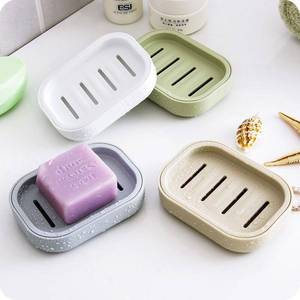 Rectangular Plastic Soap Dish 10.7x7.7cm With Drainage Slots Bathroom Use - Product Image 1