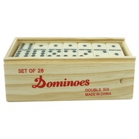 Offre Spéciale Imprimé Personnalisé En Bois Domino Double Six Jeu Ensemble Pour La Vente En Gros D'usine