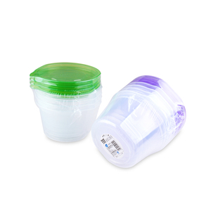 Conjunto de Caixas de Armazenamento de Plástico para Manter Alimentos Frescos 550ml x 4 Peças, Caixas e Recipientes Retangulares Modernos 17.8/15 - Product Image 6