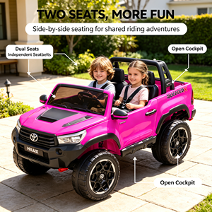 WDDK-HL850 Auto Eléctrico de Plástico con Batería, 2 Asientos y Suspensión en las Ruedas, Regalo Unisex para Niños de 2 a 8 Años - Product Image 1