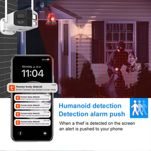 Tuya 4MP Dual Lens Wide Angle IP66 Full Color <b>Night</b> <b>Vision</b> Two Way Audio Smart CCTV System Bullet Wifi Network Security <b>Camera</b> - Product Image 6